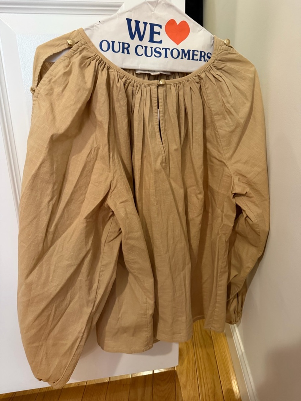 NWT Loft Neutral Tan Blouse